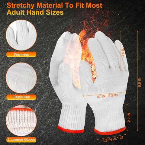 ANBOSON BBQ Gloves Disposable, Heat Resistant Grilling Gloves for Cooking
