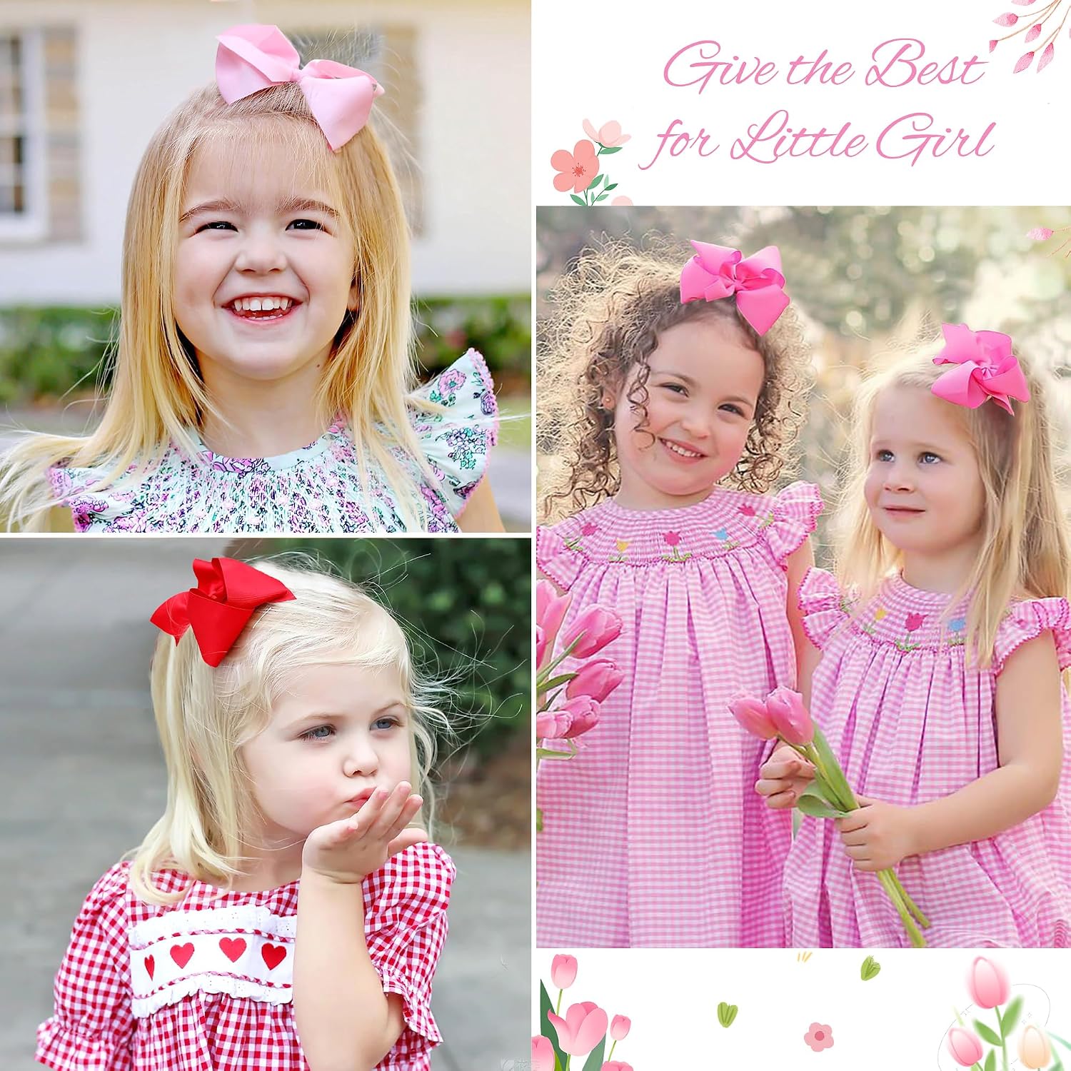 CÉLLOT 40Pcs 4.5 Inch Hair Bow for Girls Toddler Hair Accessories in Pairs