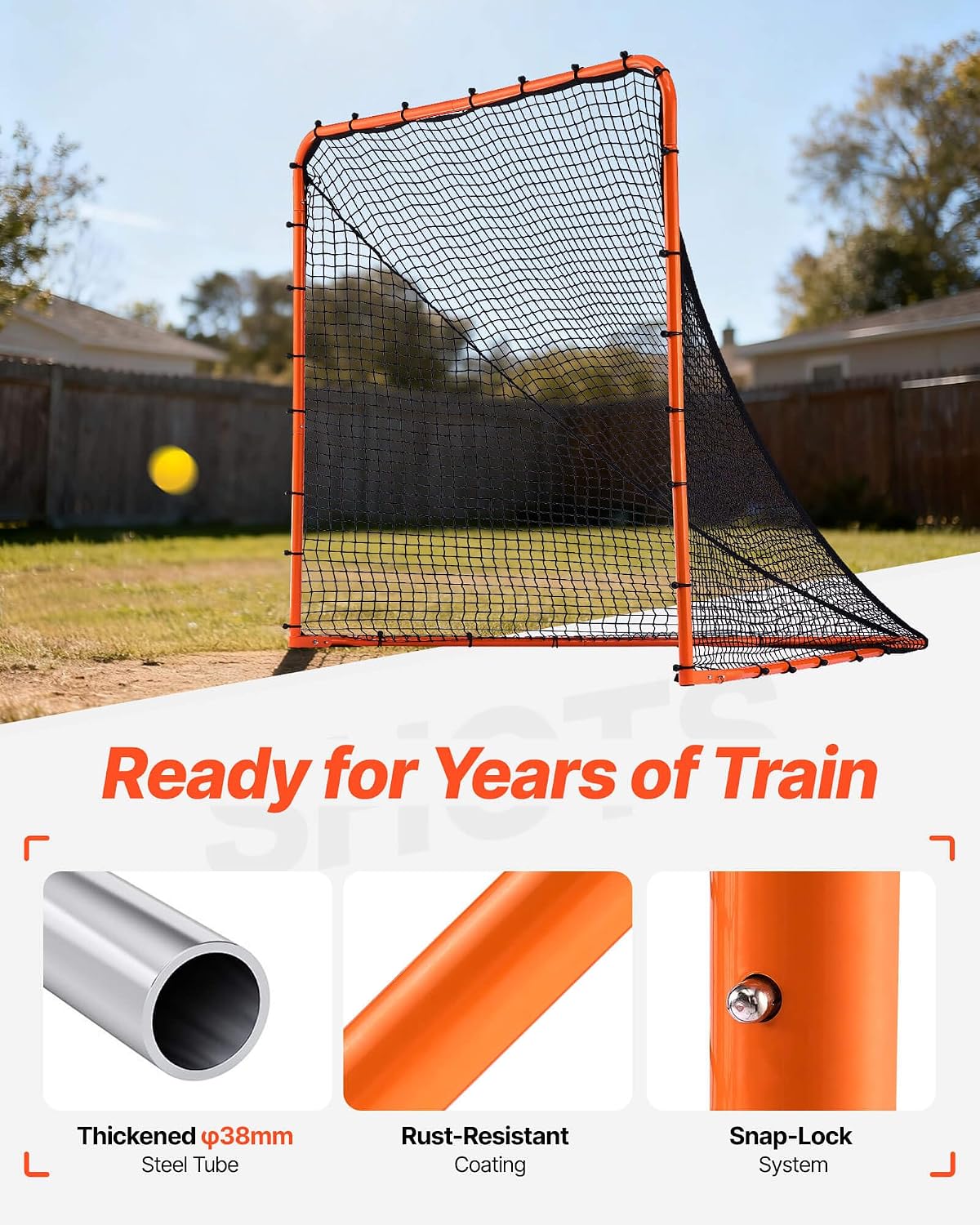 VEVOR Lacrosse Goal,Complete Portable Lacrosse Net Training Accessory Set