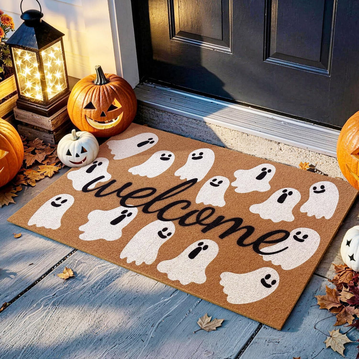 Halloween Door Mat, Non Slip Front Welcome Mat Outdoor Indoor 17x30