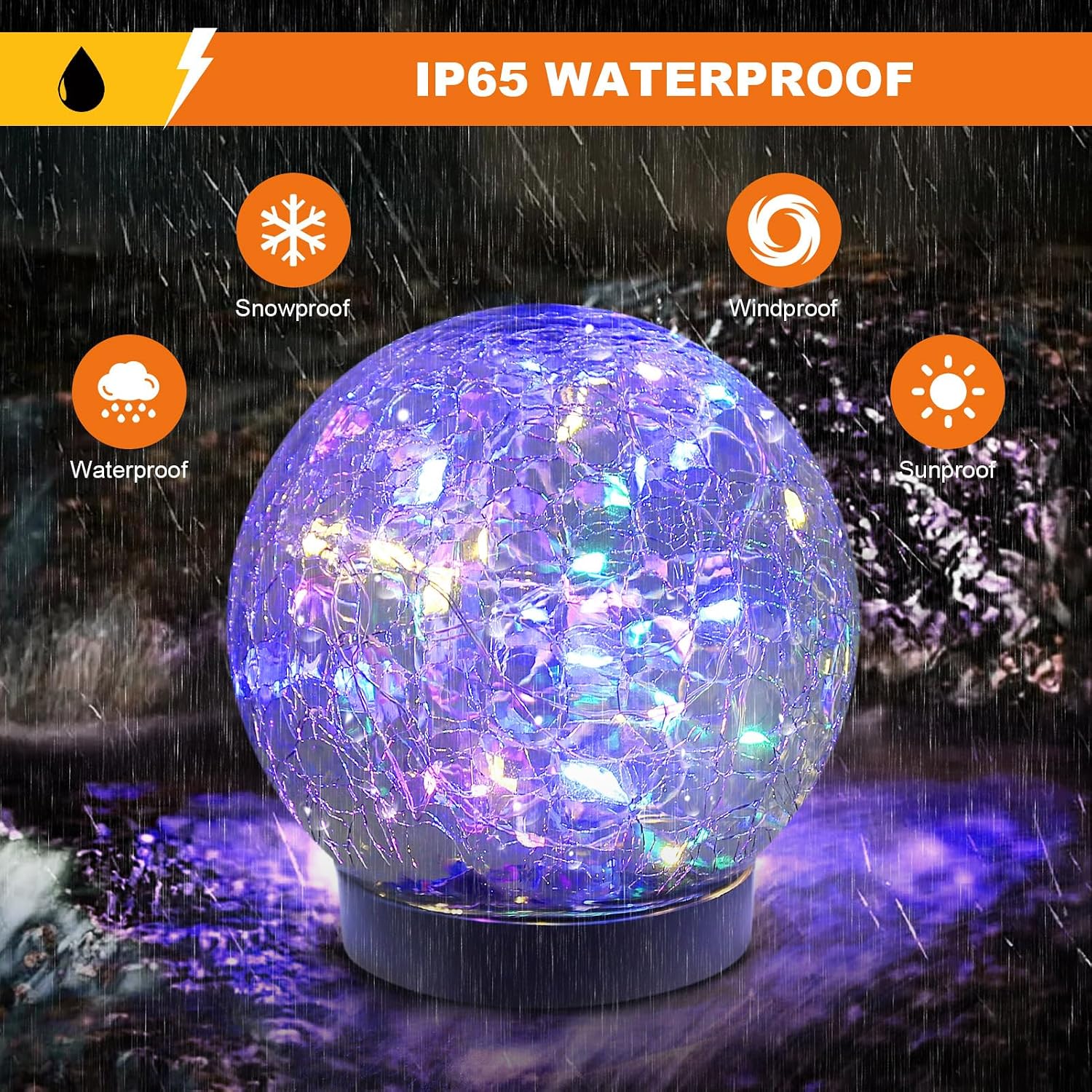 Solar Globe Lights Outdoor Waterproof-Solar Balls-Solar Garden Lights Orbs
