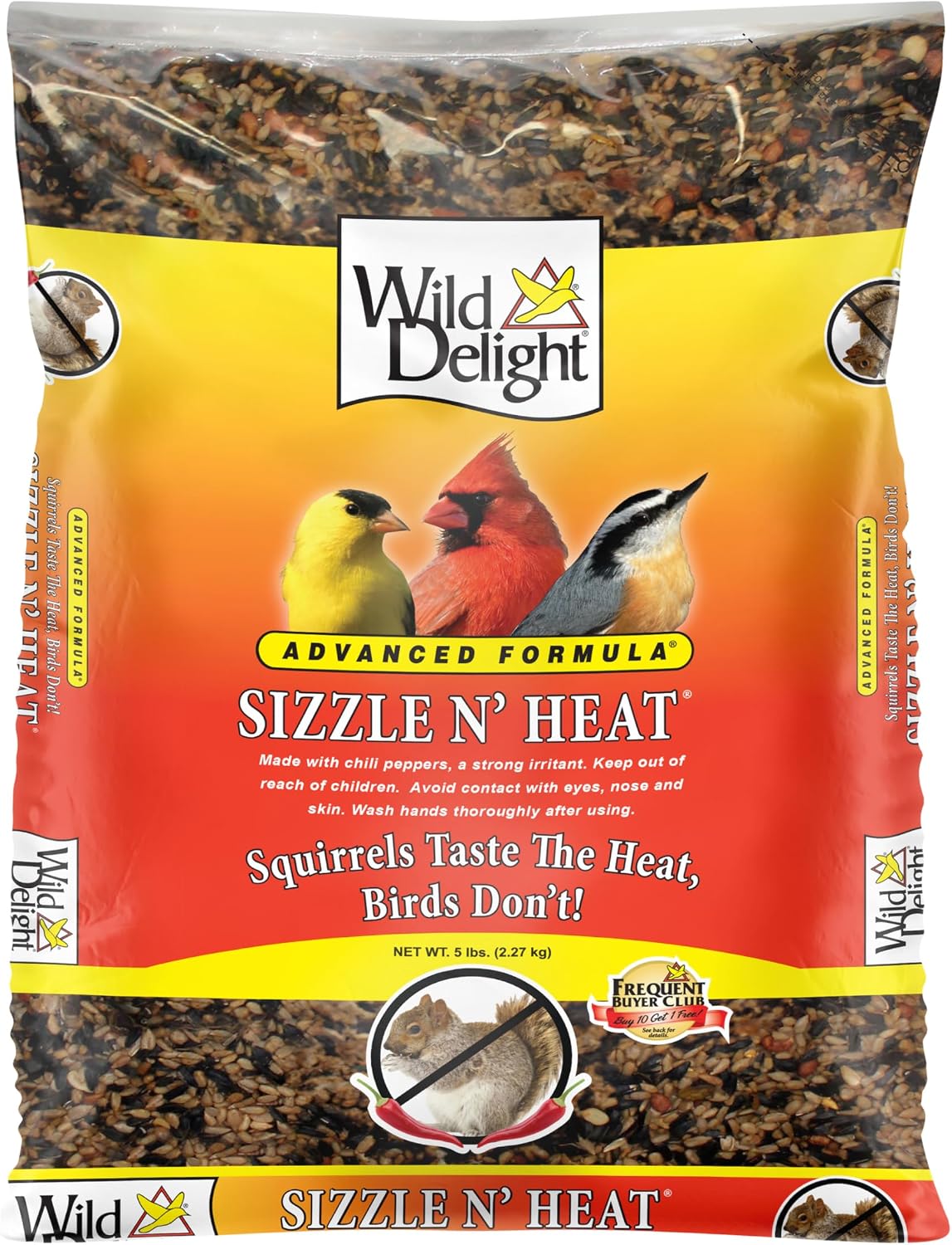Wild Delight Sizzle N' Heat Wild Spicy Bird Seed to Deter Squirrels
