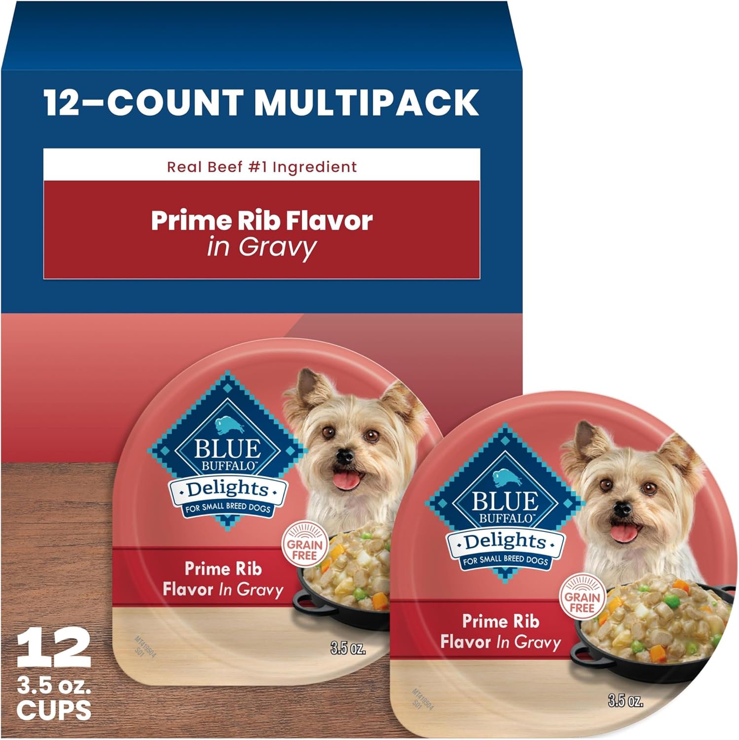 Blue Buffalo Delights Prime Rib Small Breed Wet Dog Food, 3.5 oz, 12 ct