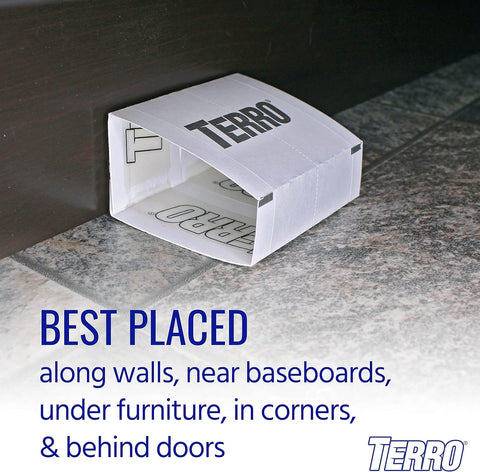 TERRO Spider & Insect Trap, 10-Pack Sticky Glue Traps