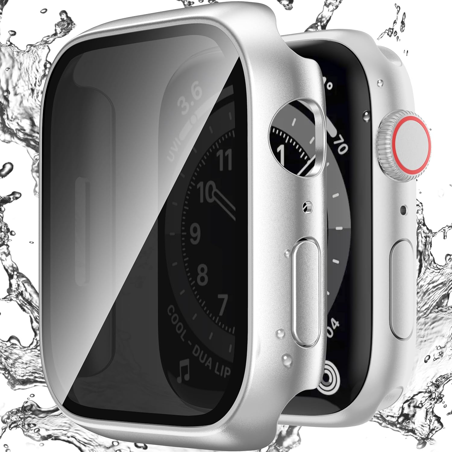 Privacy Case with Screen Protector for 44mm Apple Watch SE3 2 1