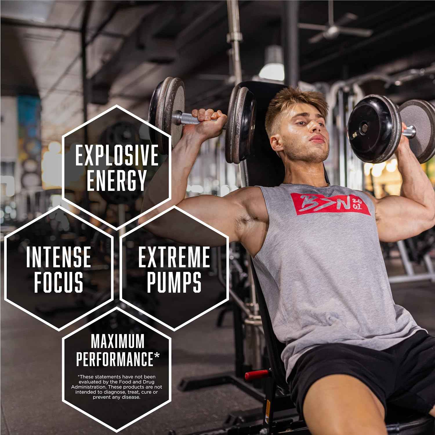 BSN N.O.-XPLODE Pre Workout Powder with Creatine, Fruit Punch, 60 Servings | Energy Supplement for Men and Women with Beta-Alanine and Creatine for Pre-Workout Performance and Endurance
