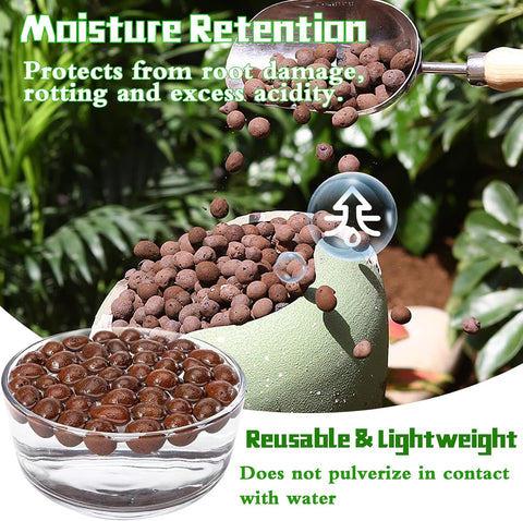Legigo 4LB Leca Clay Pebbles for Plants, 4mm-16mm Clay Balls for Hydroponic