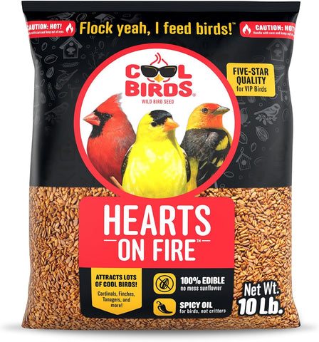 Cool Birds Hearts on Fire Hot Bird Seed, 10 lb