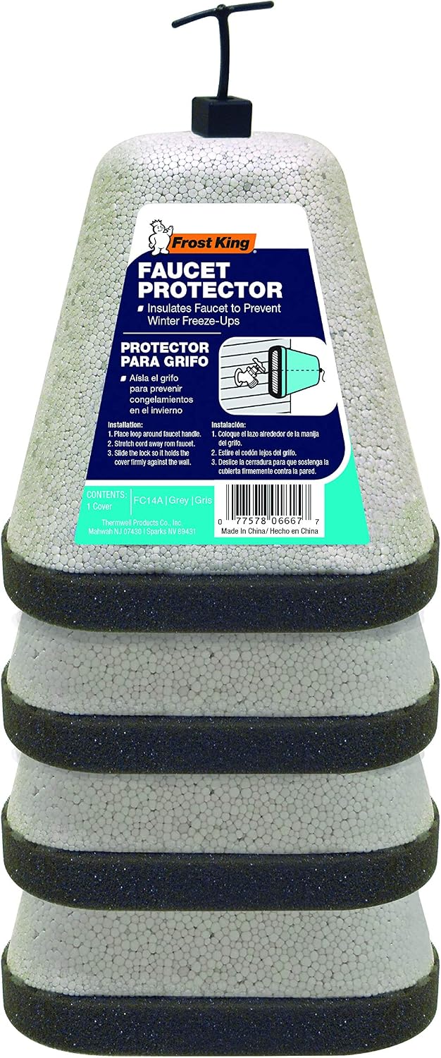Frost King FC1 Outdoor Foam Faucet Cover, Water Resistant, Green, Oval (Pack of 4)