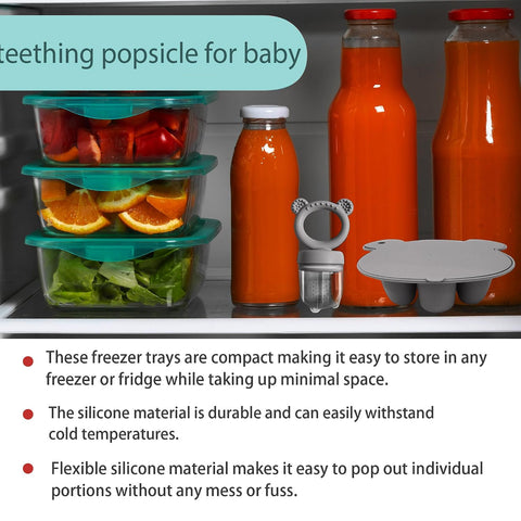 BigSpinach Frozen Breastmilk Teether Tray Breastmilk Teether for Soothing Baby's Gums
