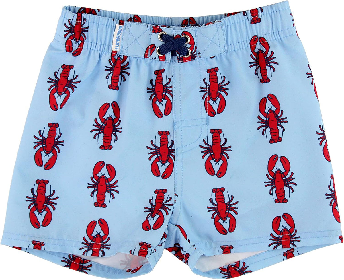 RUGGEDBUTTS Boys Animal Pattern - Swim Trunks with UPF 50+ Sun Protection