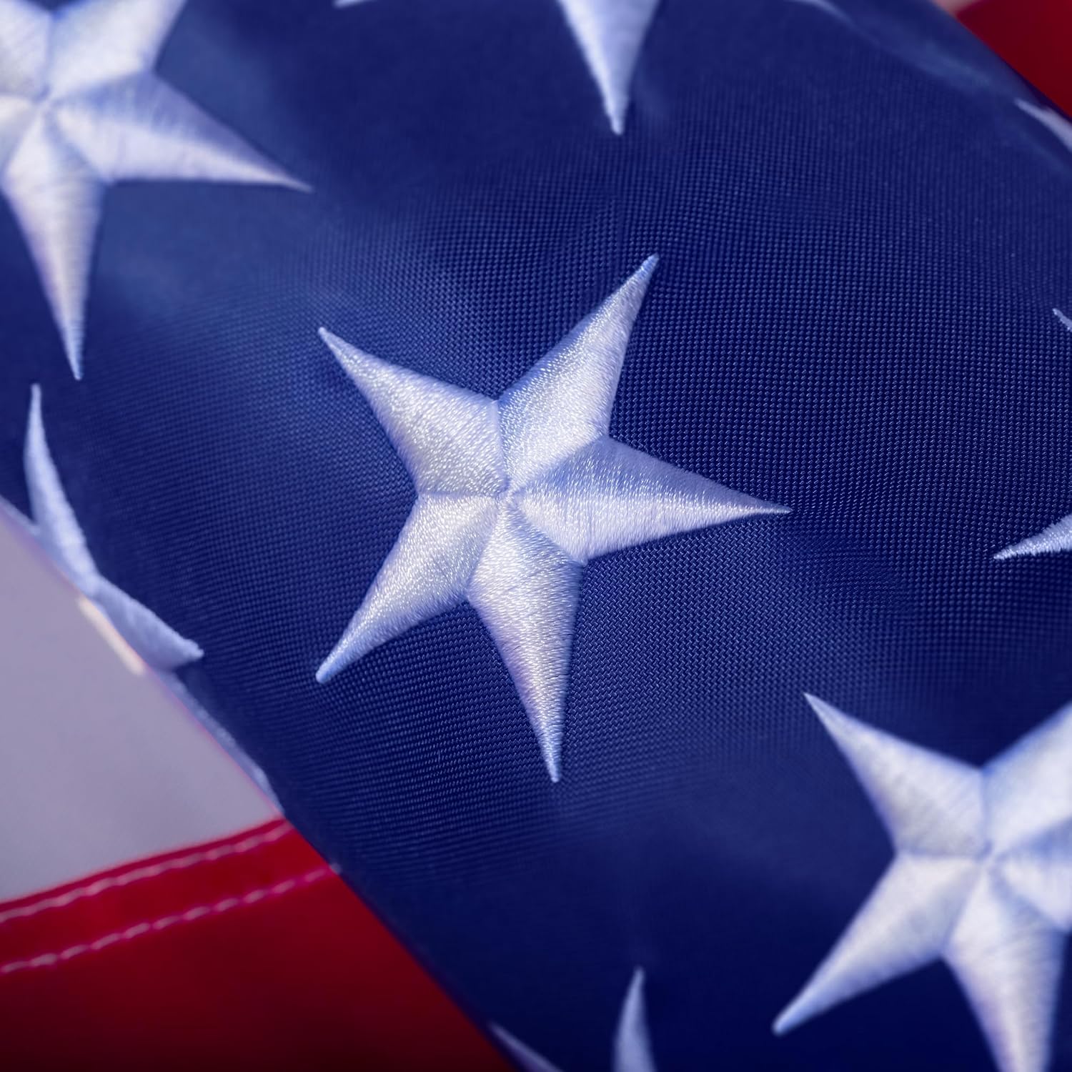 American Flag 3x5 ft Long Lasting US Flag, Heavy Duty Polyester, Embroidered Stars, Sewn Stripes, Brass Grommets, UV Protection Perfect for Outdoors! USA Flag