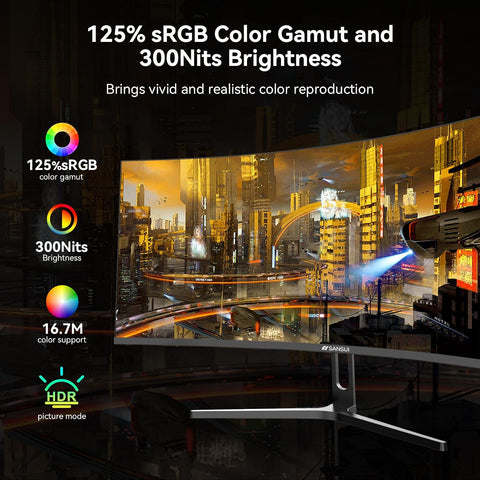SANSUI 32 Inch Curved 240Hz Gaming Monitor High Refresh Rate, FHD 1080P