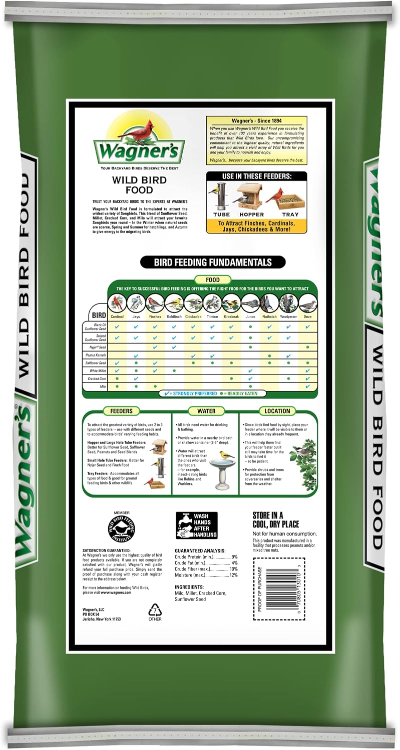 Wagner's 13010 Wild Bird Food, 30-Pound Bag