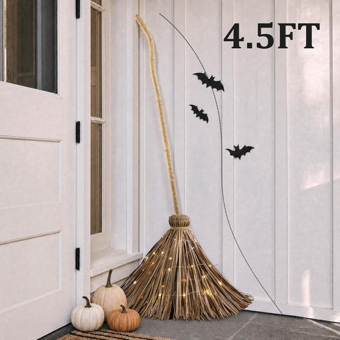 Halloween Decorations – 4.5FT Light Up Witch Broom
