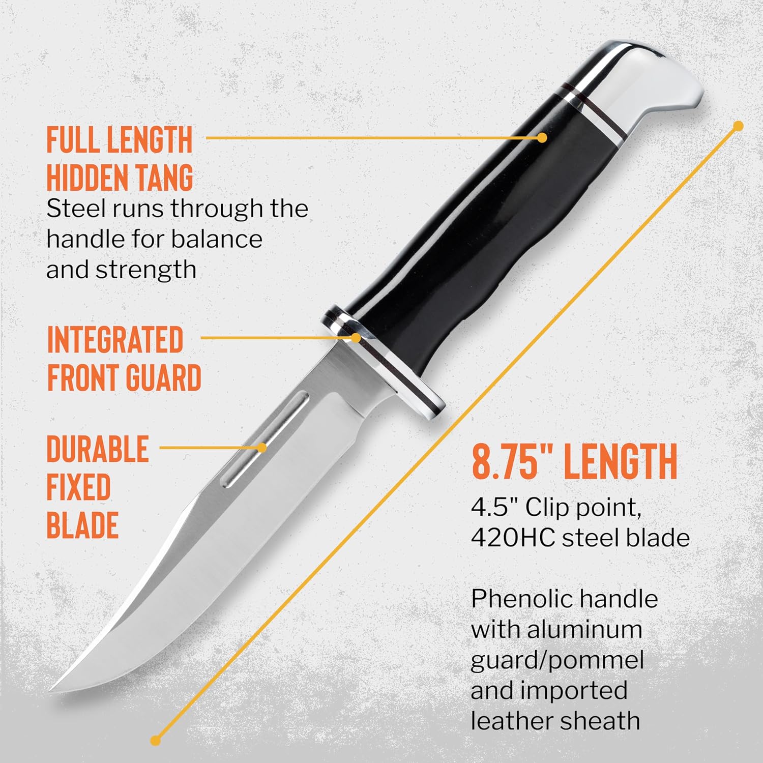 Buck Knives BU117BKS: Brahma Black Phenolic