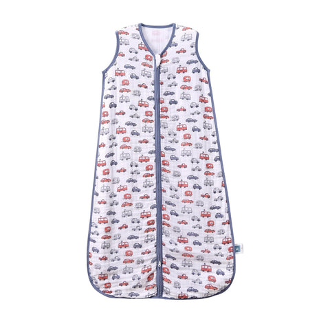 TADO MUSLIN Baby Sleep Sack 12-24 M Baby Wearable Blanket 100% Organic Cotton 0.5 TOG Toddler Sleep Sack 2-Way Zipper Soft Large 4 Layers 1-2 T Car