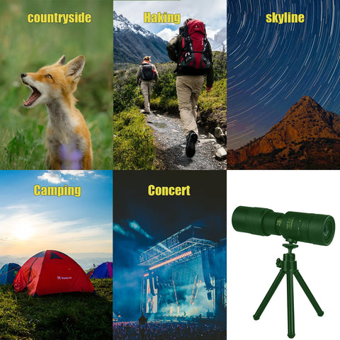 30x40 Monoculars for Adults High Powered, Compact Monocular Telescope for Smartphone, Mini Pocket Handheld Monocular with Flexible Tripod for Hunting, Star Gazing, Bird Watching, Travel