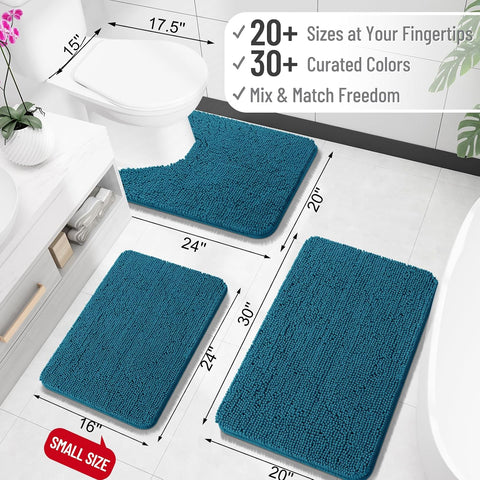 OLANLY Bathroom Rugs 35x24, Extra Soft Absorbent Chenille Bath Rugs