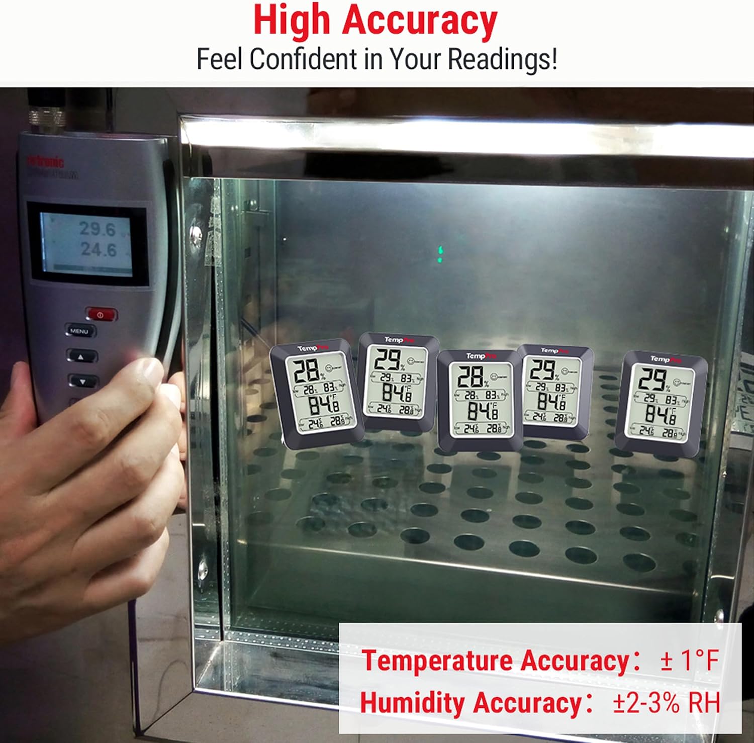 TempPro TempAir Digital Hygrometer Indoor Thermometer Humidity Monitor