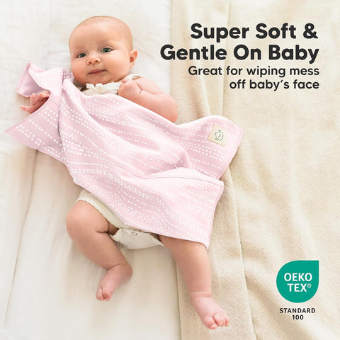 Organic Burp Cloths Baby Boy, Girl, 6-Pack Large Burping Cloths (Sweet Charm)