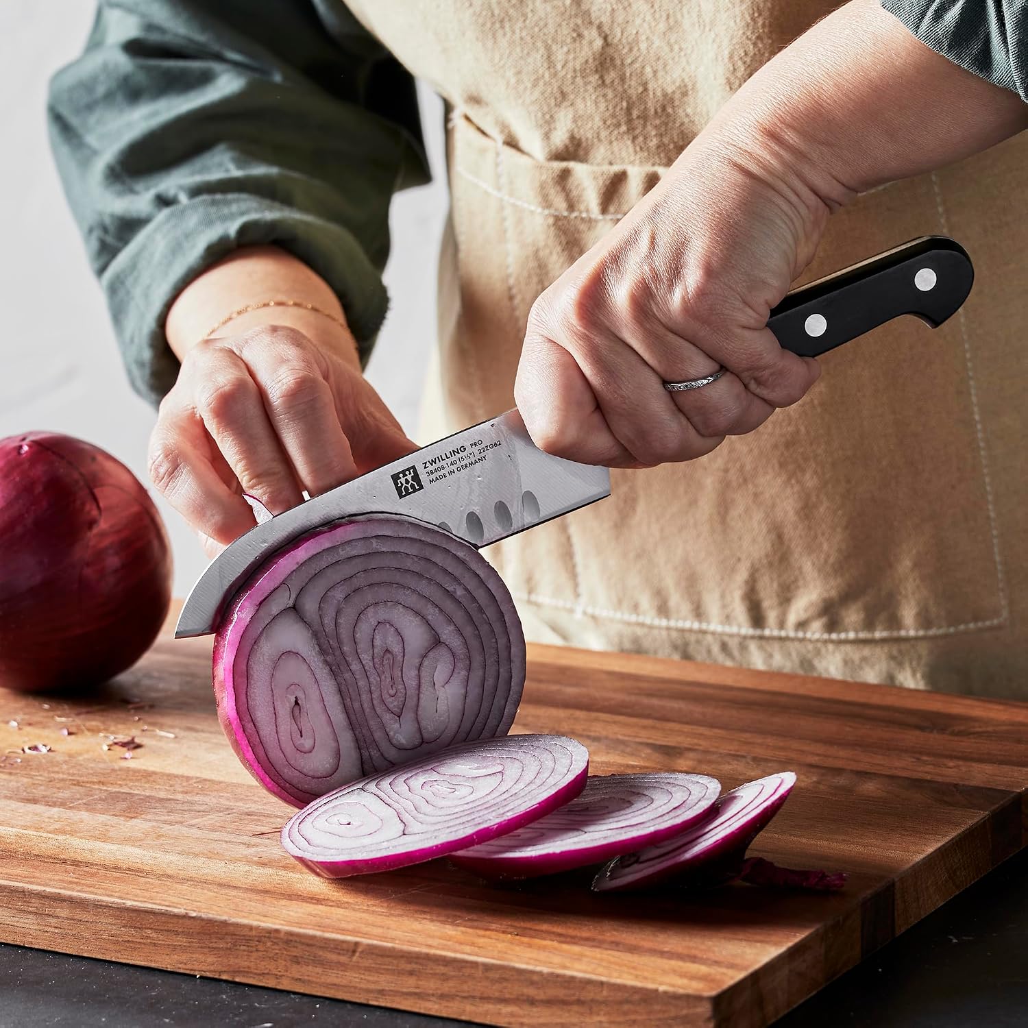 ZWILLING Pro 5.5-inch Hollow Edge Santoku Knife