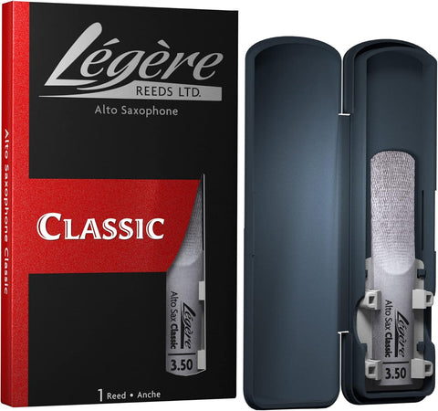 Légère Reeds - Alto Saxophone Reed, Classic, Strength 3.50 (AS3.50) - Easy-playing, Durable, Synthetic Student Saxophone Reed