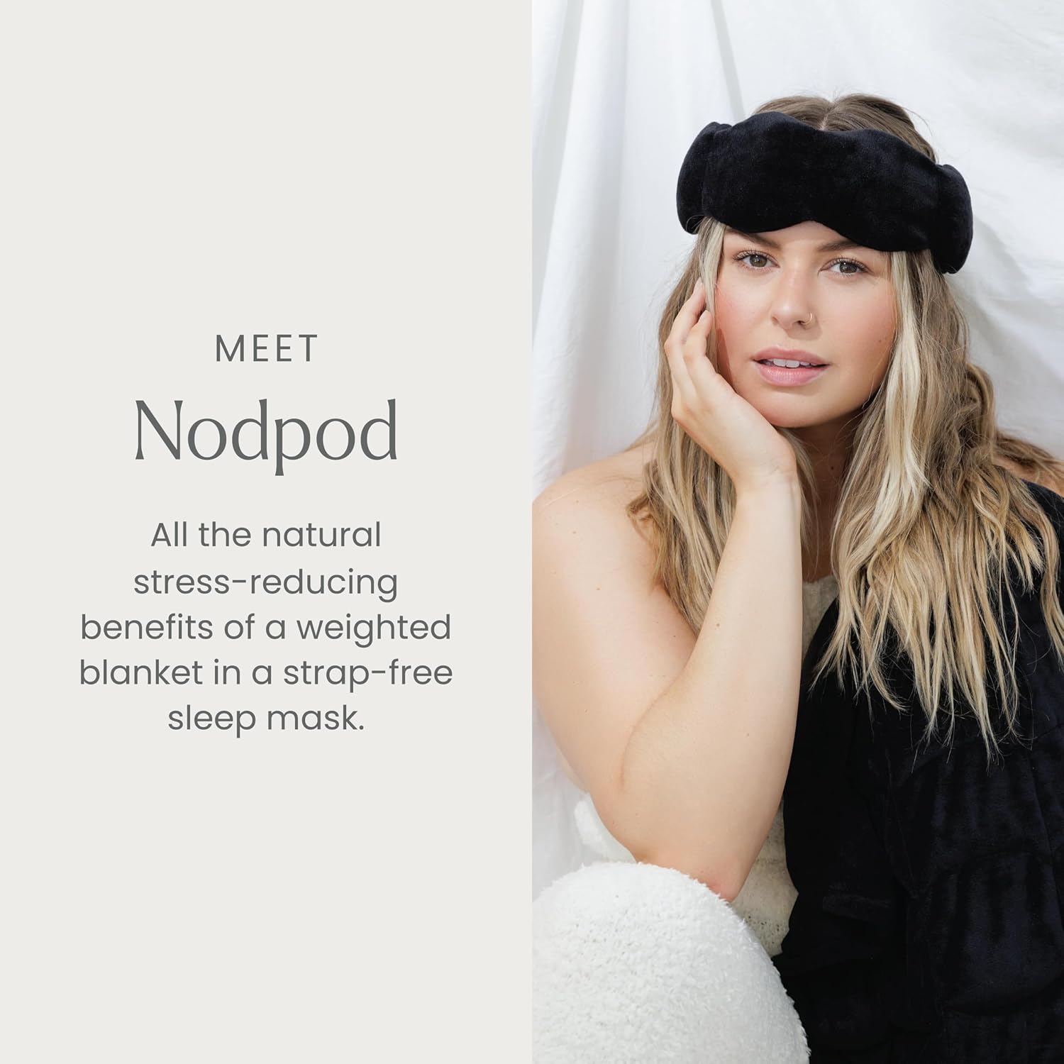 nodpod Patented Gentle Pressure Sleep Mask, Weighted Eye Mask