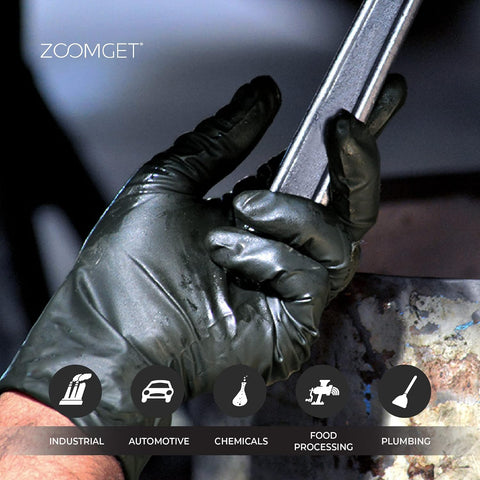 X3 Nitrile Disposable Gloves Latex Free 3 mil Black for Cooking Food Prep