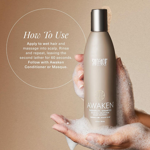 Surface Hair - Awaken Therapeutic Shampoo – Natural Ingredients for Thinning Hair and a Healthy Scalp