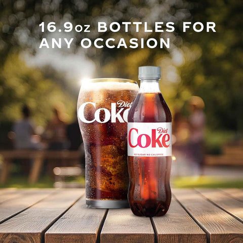 Diet Coke Soda Soft Drink Bottles, 16.9 fl oz, 6 Pack