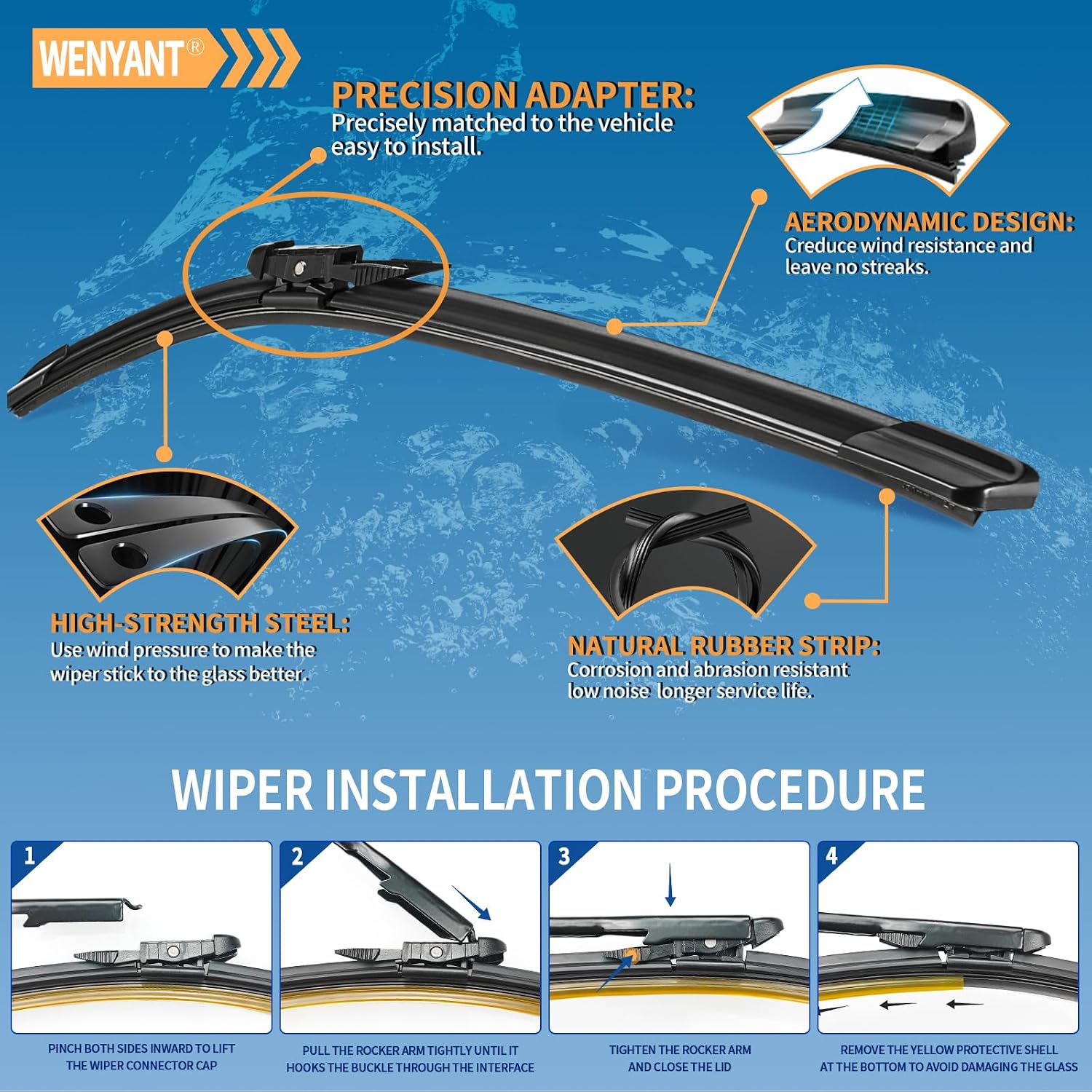 26"/22" Windshield Wipers Compatible with Ford Explorer 2011 2012 2013 2014 2015 2016 2017 2018 Front Wiper Blades for My Car Original Equipment Automotive Replacement (Set of 2)