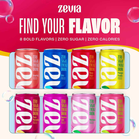 Zevia Zero Sugar Energy Drink, Mango Ginger, 12 oz Cans (12-Pack) – Naturally Sweetened, Zero Calorie Sugar Free Energy - Non-GMO Project Verified, Gluten-Free, Vegan