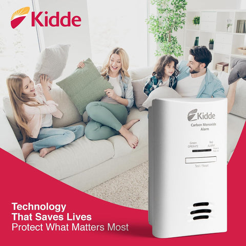 Kidde Carbon Monoxide Detector, Plug-in Carbon Monoxide Detector with AA Battery Backup, 85 dB Alarm, LED Status Light Indicators, 3rd Edition