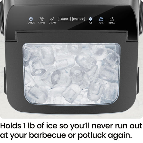 Iceman Dual-Size Ice Maker Countertop - Portable Ice Machine, Large and Small Ice Machine Maker with Self Cleaning, 9 Cubes in 7 Mins, 22lbs/24hrs, for Home, Kitchen, Office, Party, Ice Scoop Included