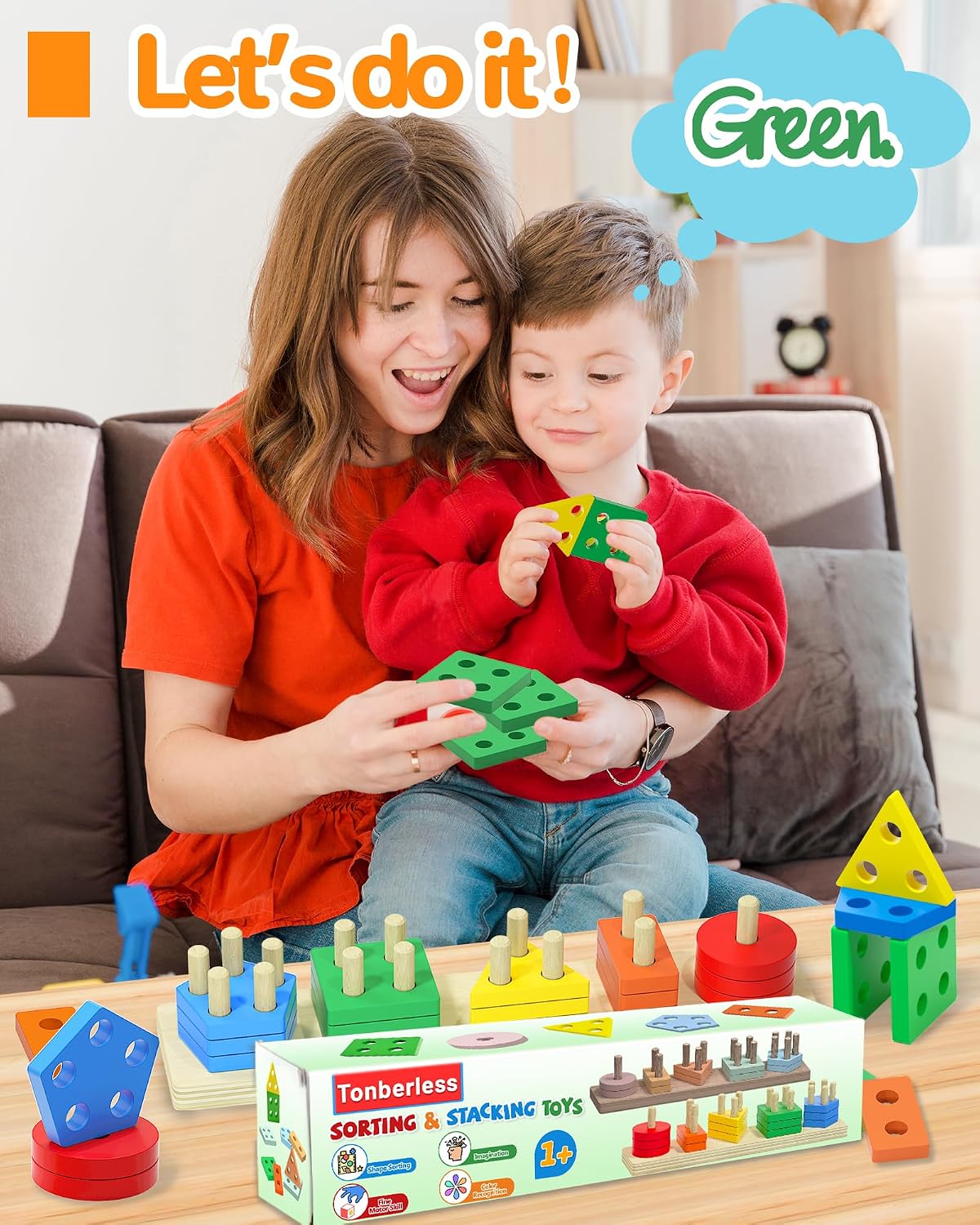 Montessori Toys for 1 2 3 Year Old Boy Girl, Toddler Learning Toys Gifts