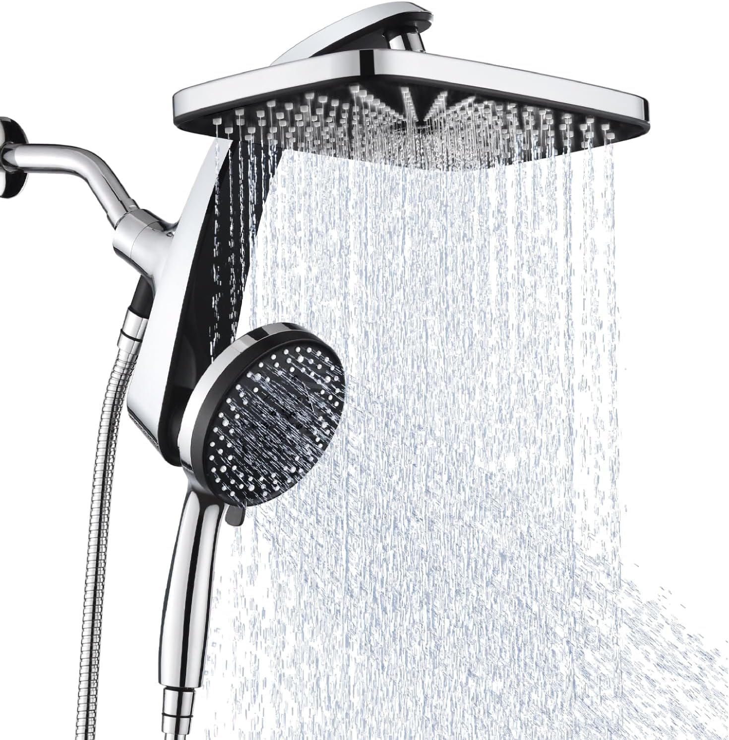 Rain Shower Head with Handheld Showerhead, Chrome 1.8GPM 460311
