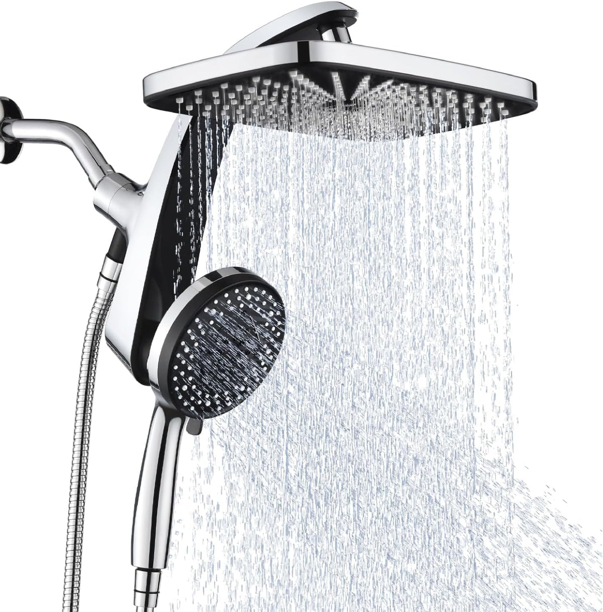 Rain Shower Head with Handheld Showerhead, Chrome 1.8GPM 460311
