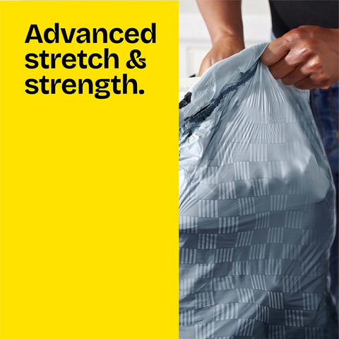 Glad Tall Kitchen Drawstring Trash Bags - Odorshield 13 Gallon White Trash Bag, Febreze Fresh Clean, 110 Count