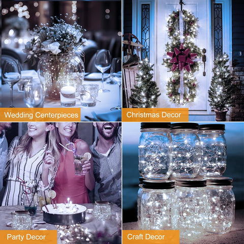 btfarm 24 Pack Fairy Lights Battery Operated Twinkle Lights with 3 Modes