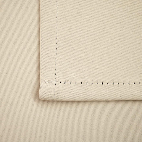 Pickluc Rod Pocket Tier Curtain - Half Blackout Curtain for Kitchen, Bathroom, Cabinet, Basement, 42 Inches Wide and 24 Inches Long, Ivory/Cream, 2 Panels