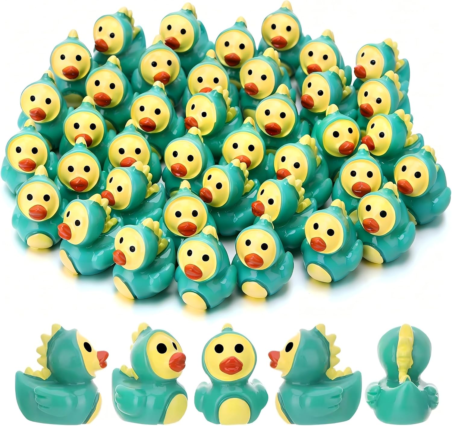 30 Pcs Dinosaur Ducks, Mini Dinosaur Resin Ducks Bulk