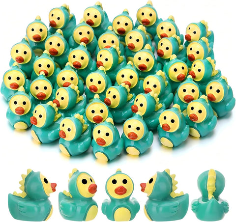 30 Pcs Dinosaur Ducks, Mini Dinosaur Resin Ducks Bulk