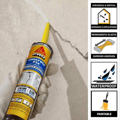 SIKA Sikaflex Concrete Fix Crack and Joint Sealant, Limestone, 10.1 fl oz