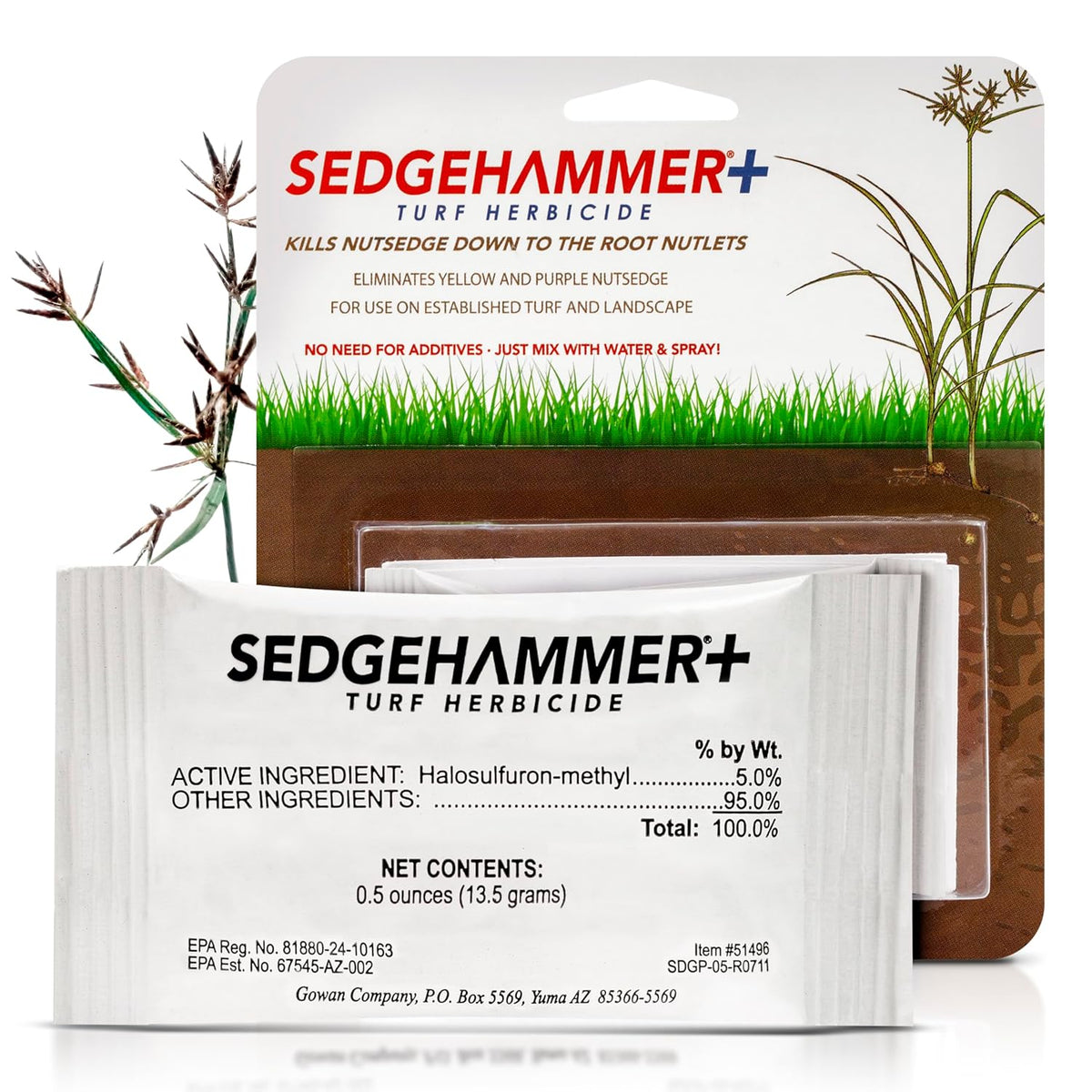 Sedgehammer Plus Turf Herbicide, Purple & Yellow Nutsedge Killer, 6pk