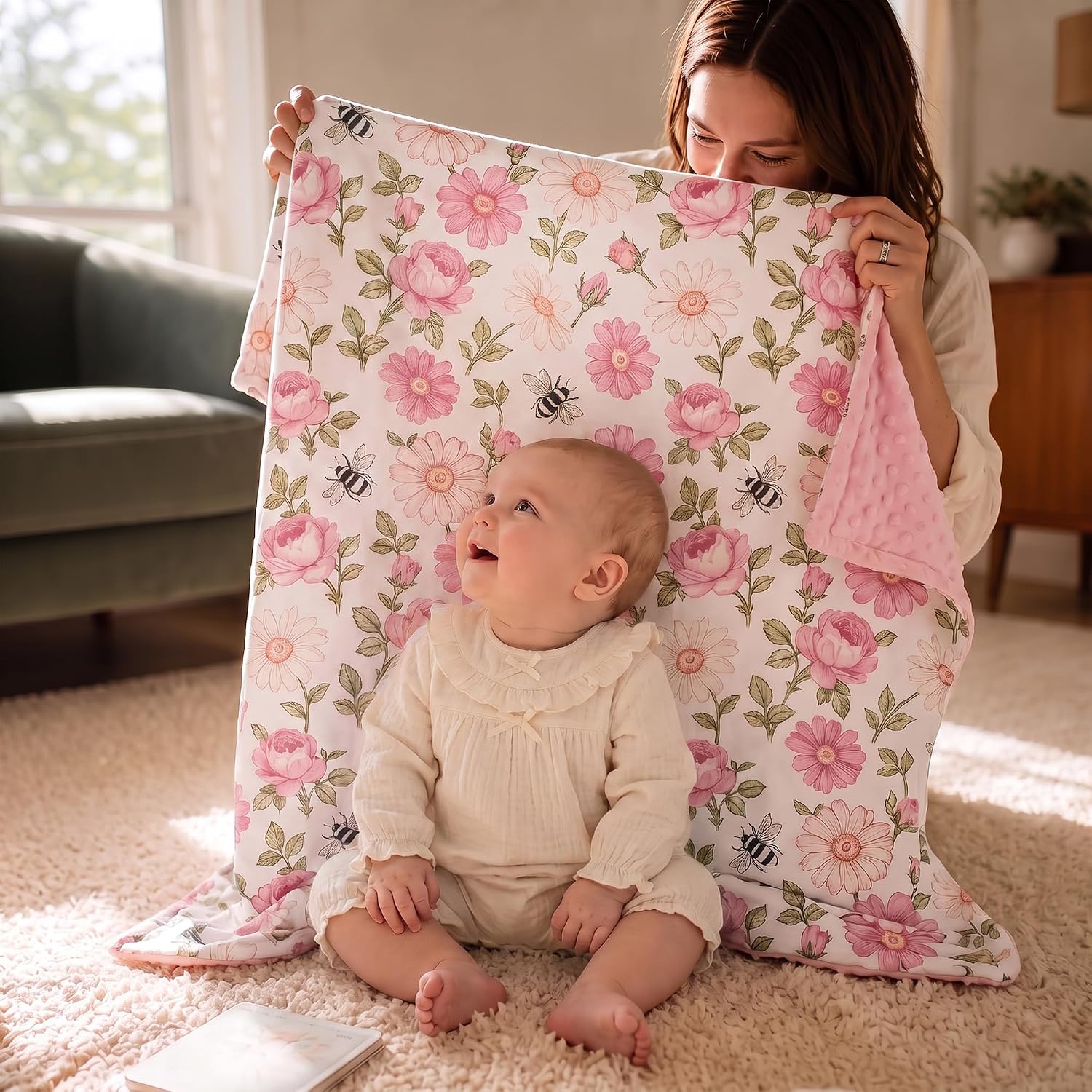 Fleece Baby Blankets for Girls & Boys, Infant Toddler Blanket