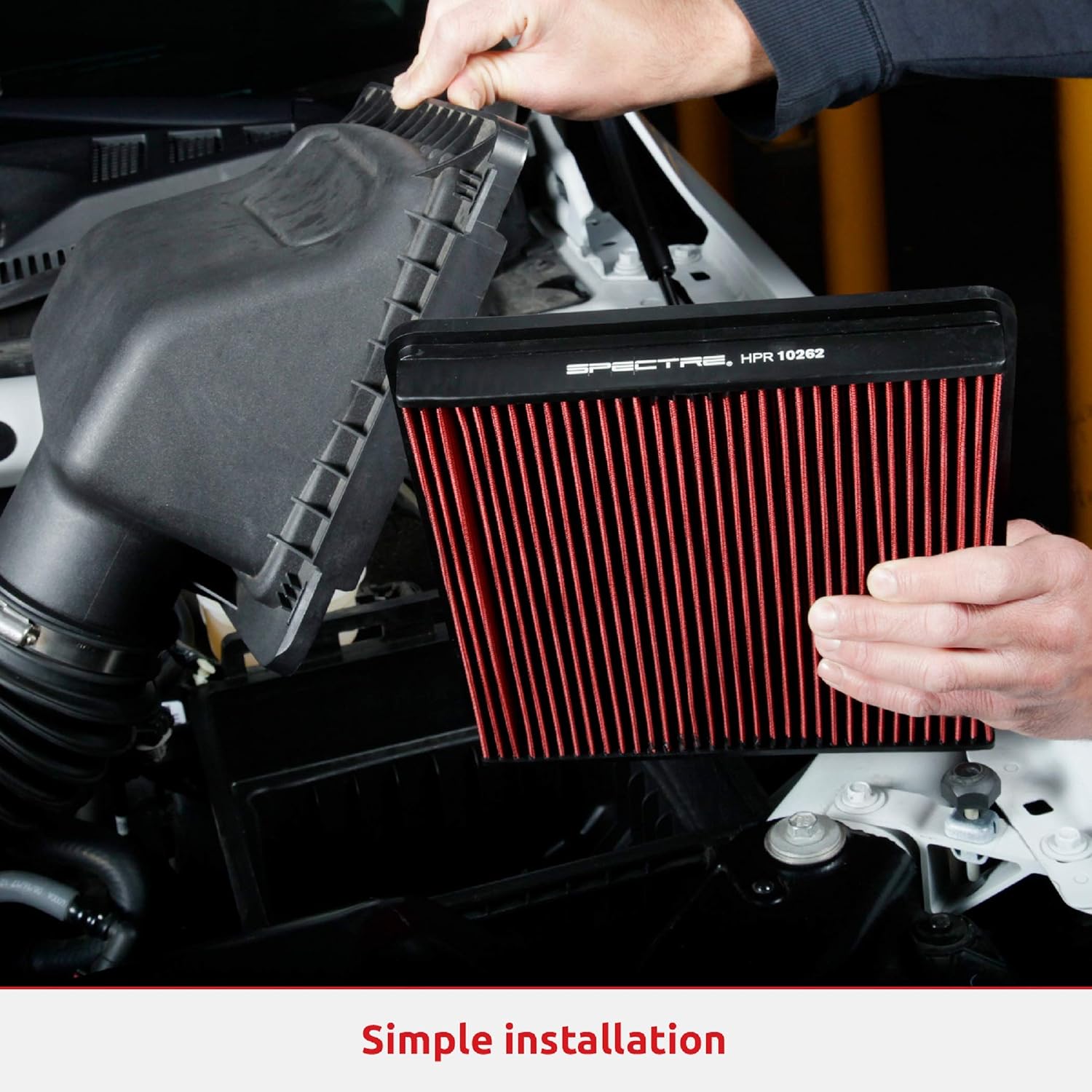 Spectre Universal Clamp-On Air Filter: High Performance, Washable Filter: Round Tapered; 6 in (152 mm) Flange ID; 8.5 in (216 mm) Height; 7.719 in (196 mm) Base; 5.125 in (130 mm) Top, SPE-HPR9891