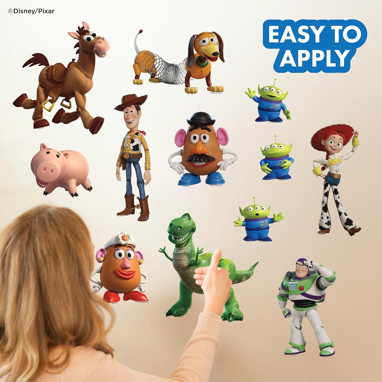 Disney Toy Story Wall Decals - Set of 12 Vinyl Stickers for Nursery Bedroom Bathroom - Peel and Stick Room Decorations