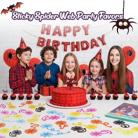 30 Pcs Sticky Spider Web Sticky Hands for Kids Bulk Halloween Party Favors Decorations,Spider Webs for Classroom Prizes Halloween Gifts Goodie Bags Stuffers Pinata Stuffers for Boys Girl