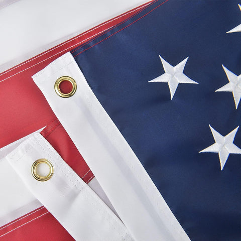 Large American Flags for Outside 6x10 FT, US Flag High Wind with Embroidered Stars, Sewn Stripes, Brass Grommets, Durable USA Flag Outdoor